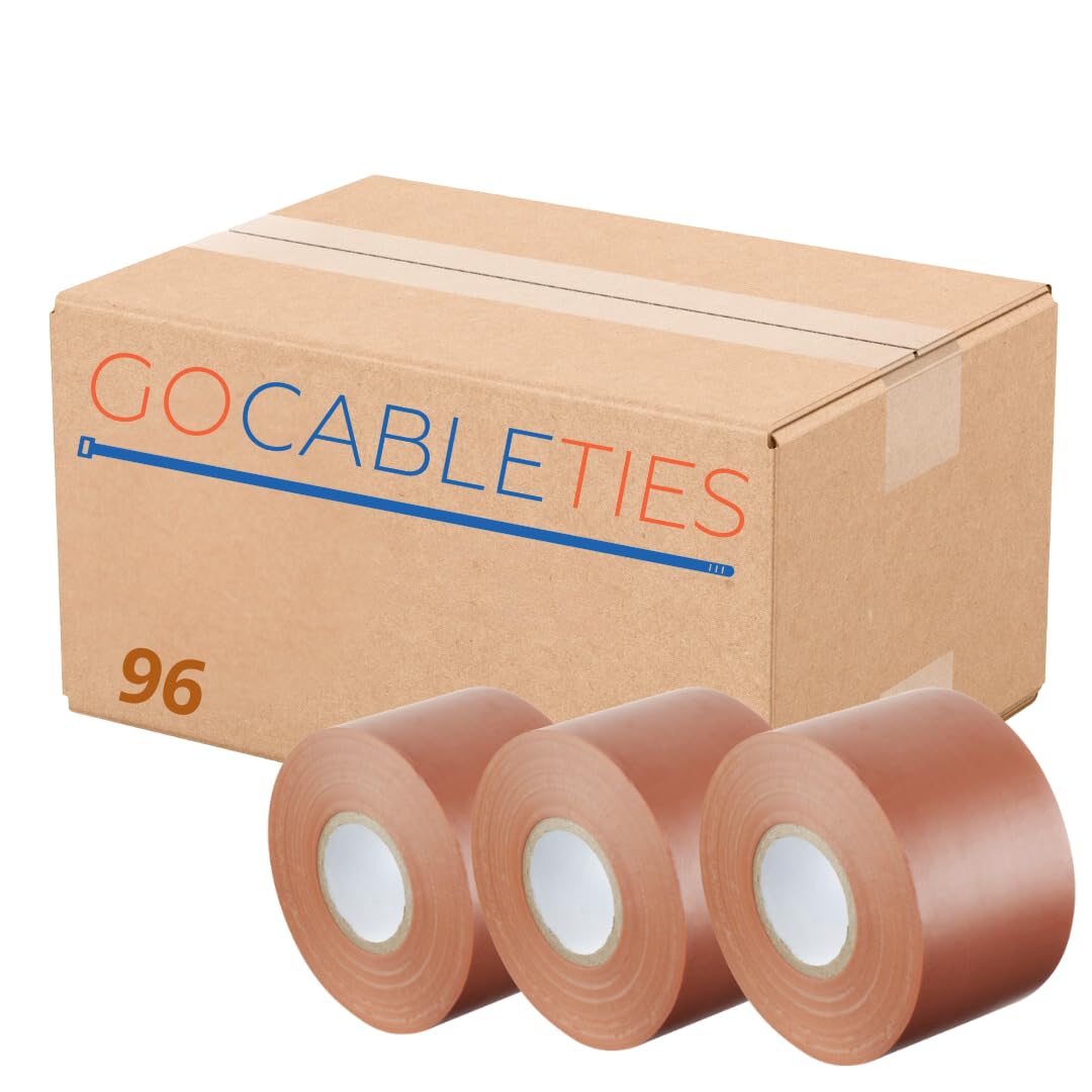 GOCABLETIES - Nastro Isolante 50 mm x 33 m marrone 96 Rotoli