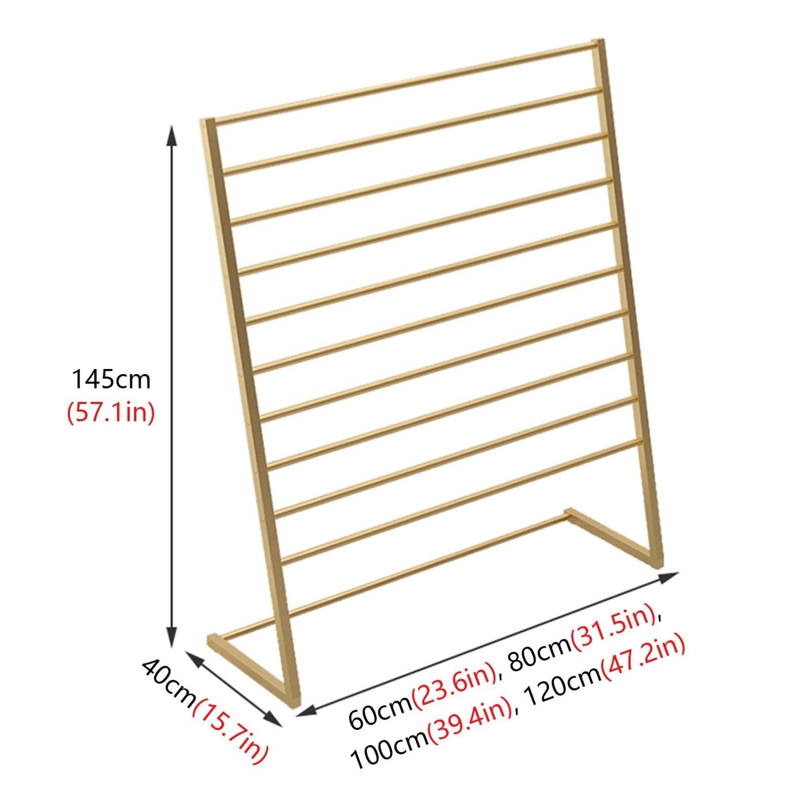 Metallständer für Schals / Hosen / Hijab / Schal, 10 Etagen, platzsparendes Aufbewahrungsregal für Schrank, modernes Design (C 120 x 40 x 165 cm)