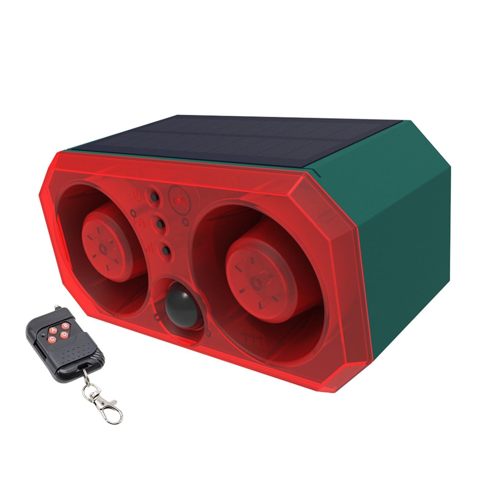 Alarme solaire à détecteur de mouvement et lampe de bruit rechargeable extérieure