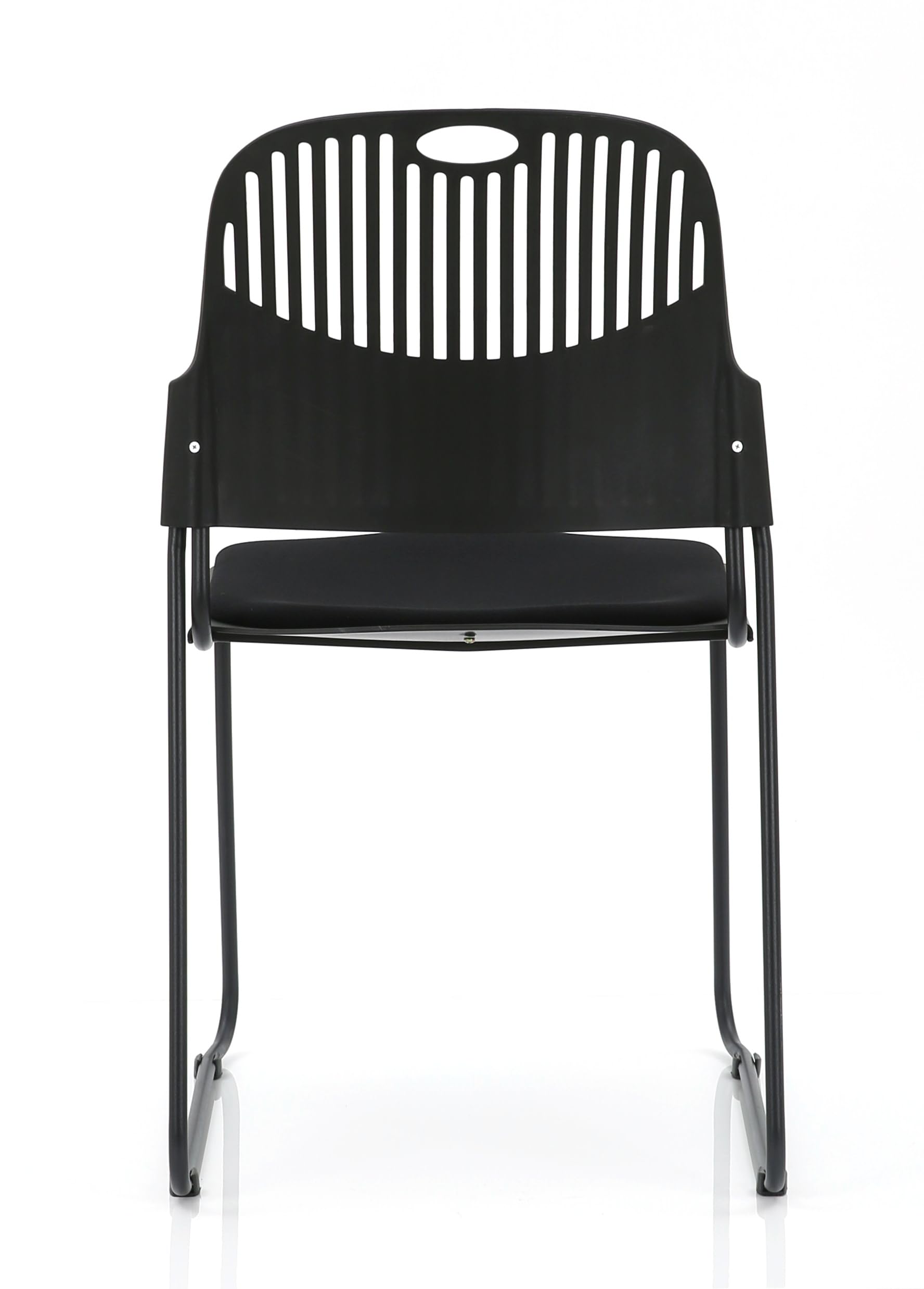 MUEBLIX.COM - Pack de 2 Sillas Confidente, Silla de Recepción, para Cocina u Oficina, Resistente y Duradera, Silla Ergonómica y Clásica, Color Negro