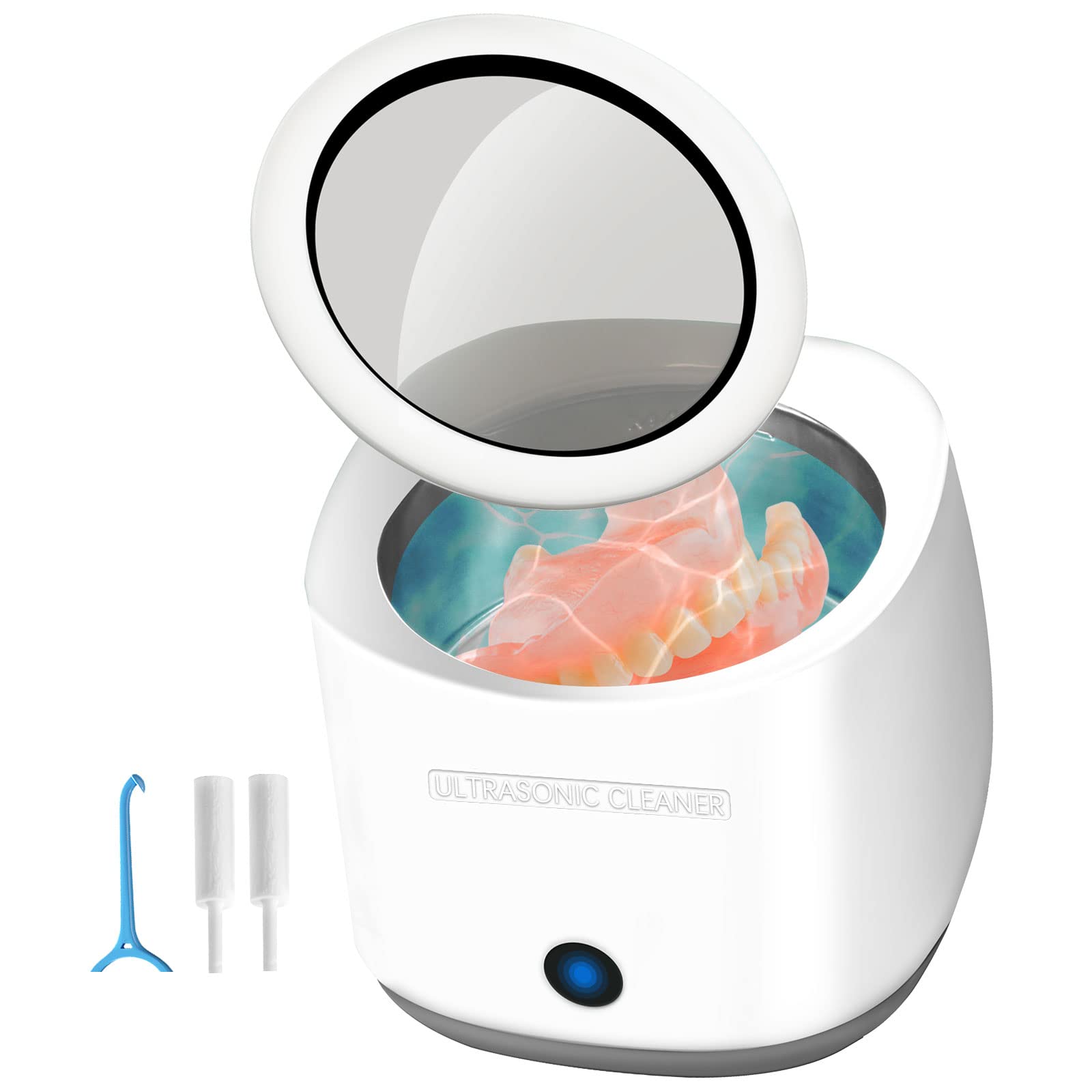 Ultrasonic Cleaner for Dentures, Retainer, Mouth Guard, Aligner, Whitening Trays, Professional