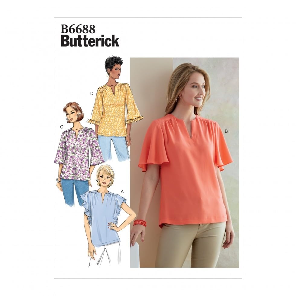 Butterick Sewing Pattern 6688 Tops E5 (14-16-18-20-22)