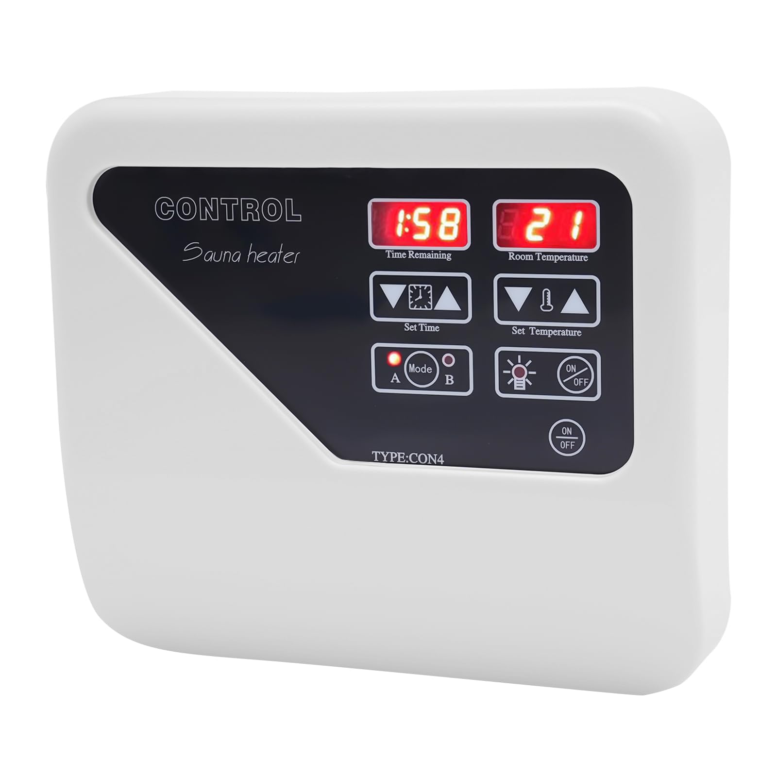 Commande de sauna externe 220-240 V - Appareil de commande de poêle de sauna 3-9 kW - Contrôleur numérique - Protection anti-fuite et fonction mémoire pour saunas privés, spas, centres de fitness