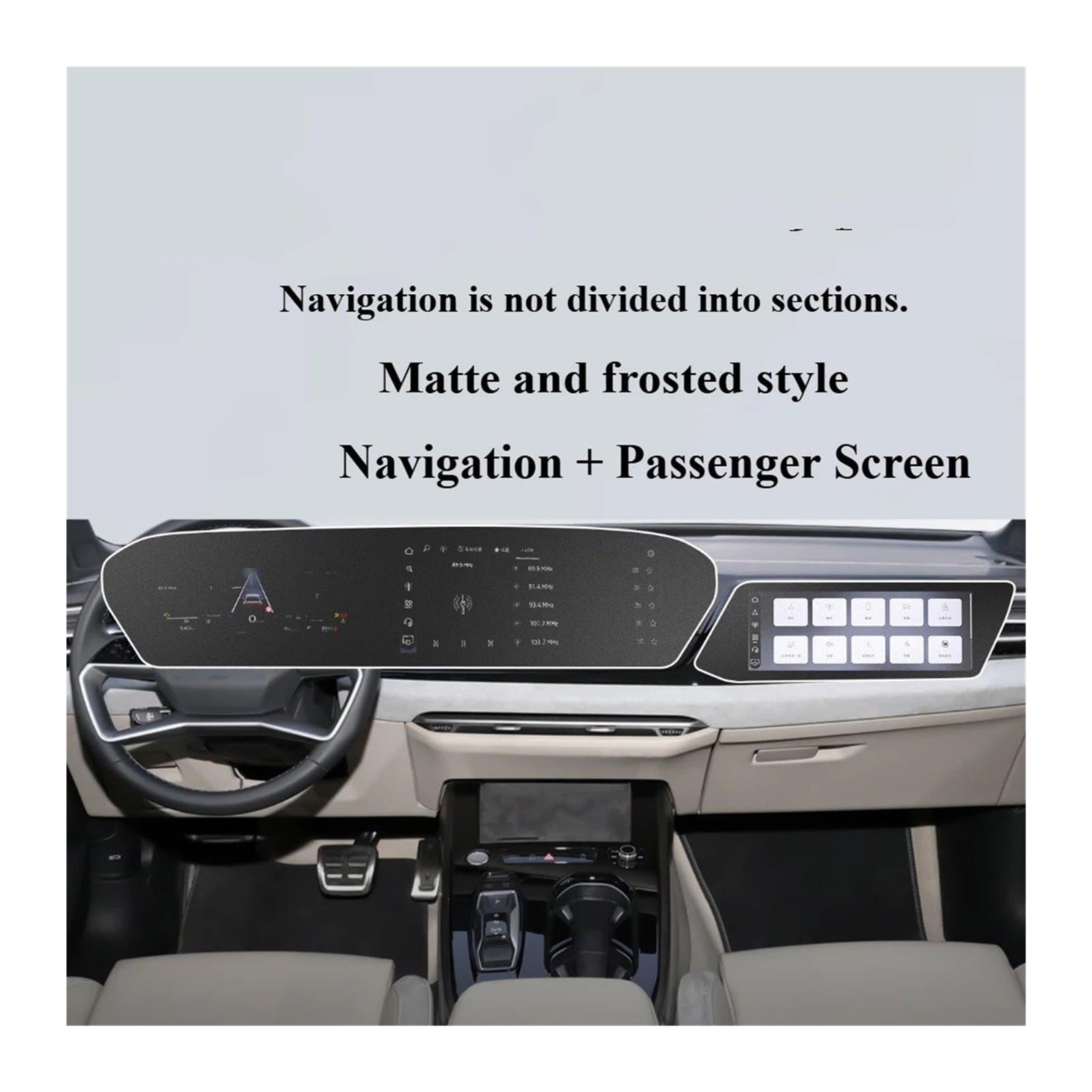 per Audi A5 B10 2025 2026 Accessori Auto Pellicola Protettiva in Vetro temperato per Schermo LCD di Navigazione GPS, Display multimediale Touch (Schermo Lato passeggero con Guida a Destra/Destra)
