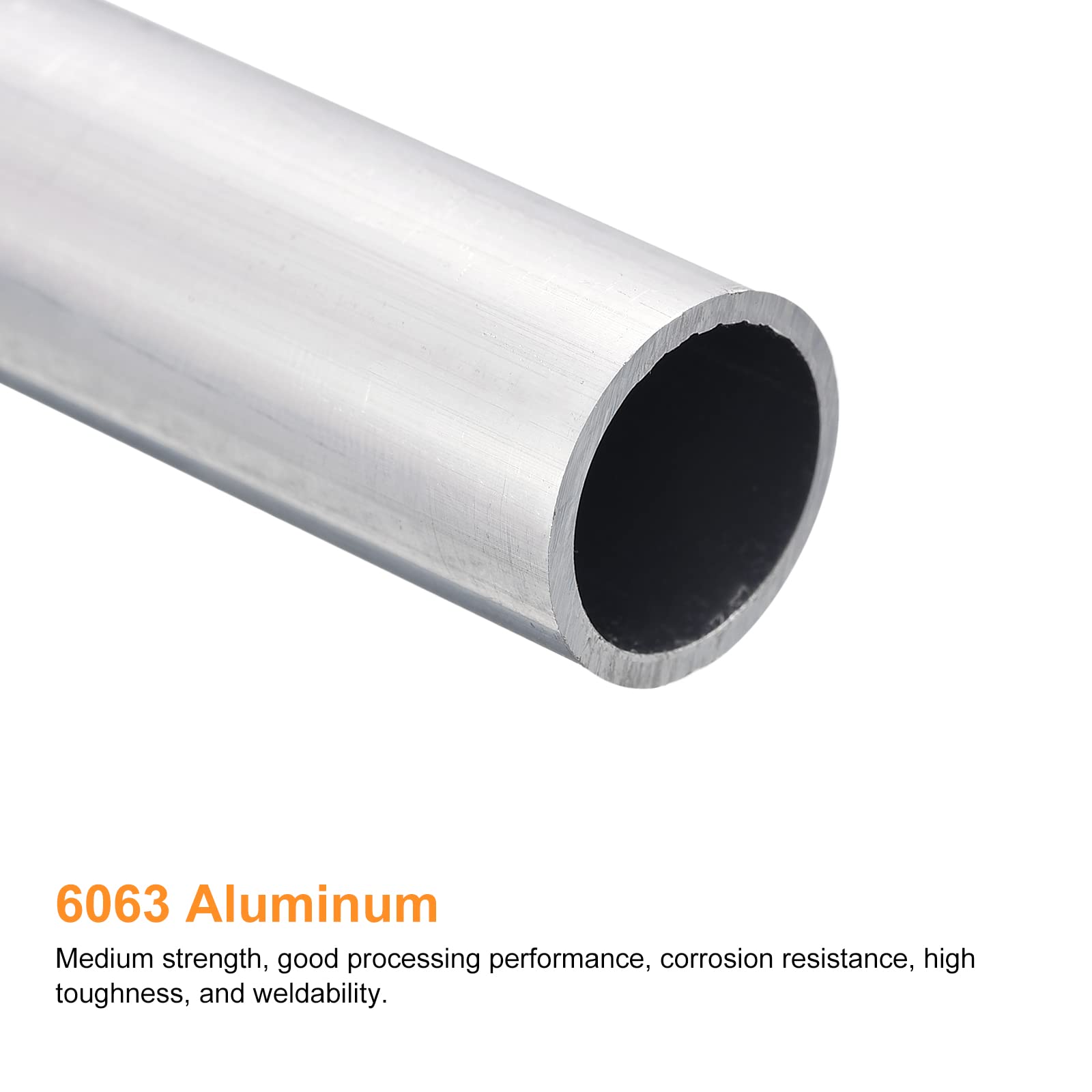 Sourcing Map Tube Rond Aluminium 6063 15mm OD 12mm ID 10cm - Lot 3 Pcs Tuyau DIY Industriel