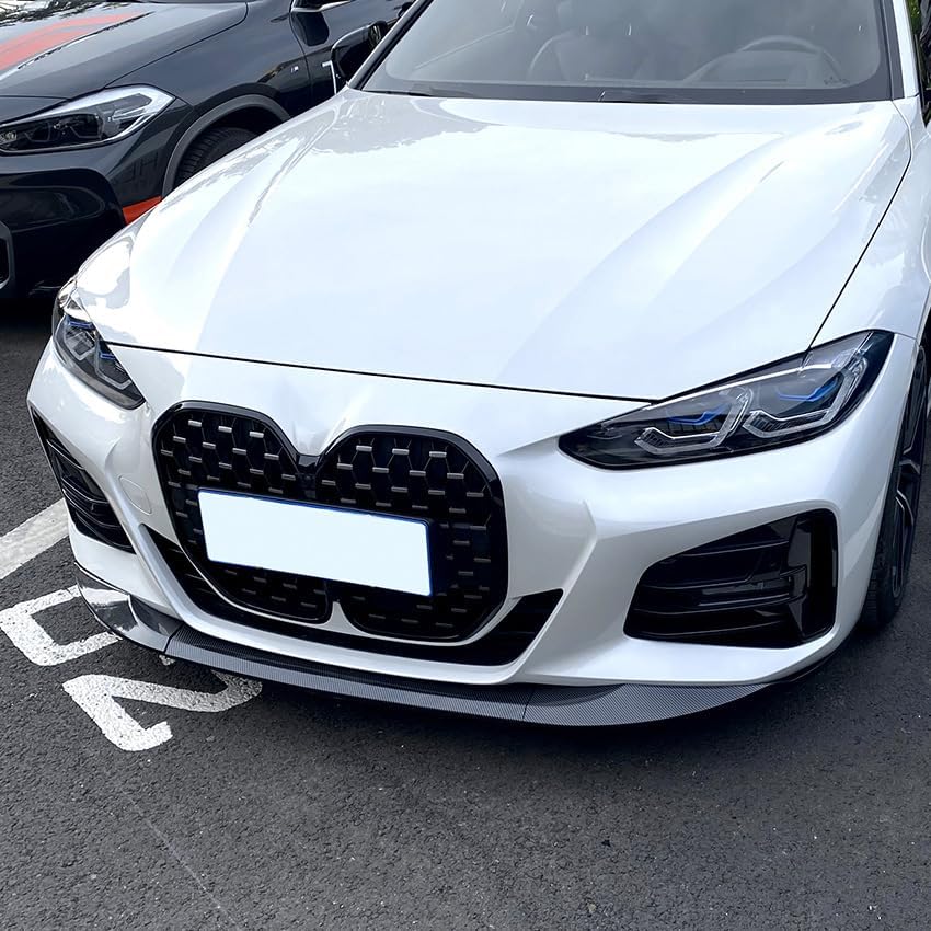 Aileron Avant de Voiture pour BMW 4 Series 425i 430i G22 G23 2020, de Pare-Chocs Résistant aux Chocs Avant Séparateur séparateur Kit Lame Diffuseur,A/Carbon Fiber Pattern
