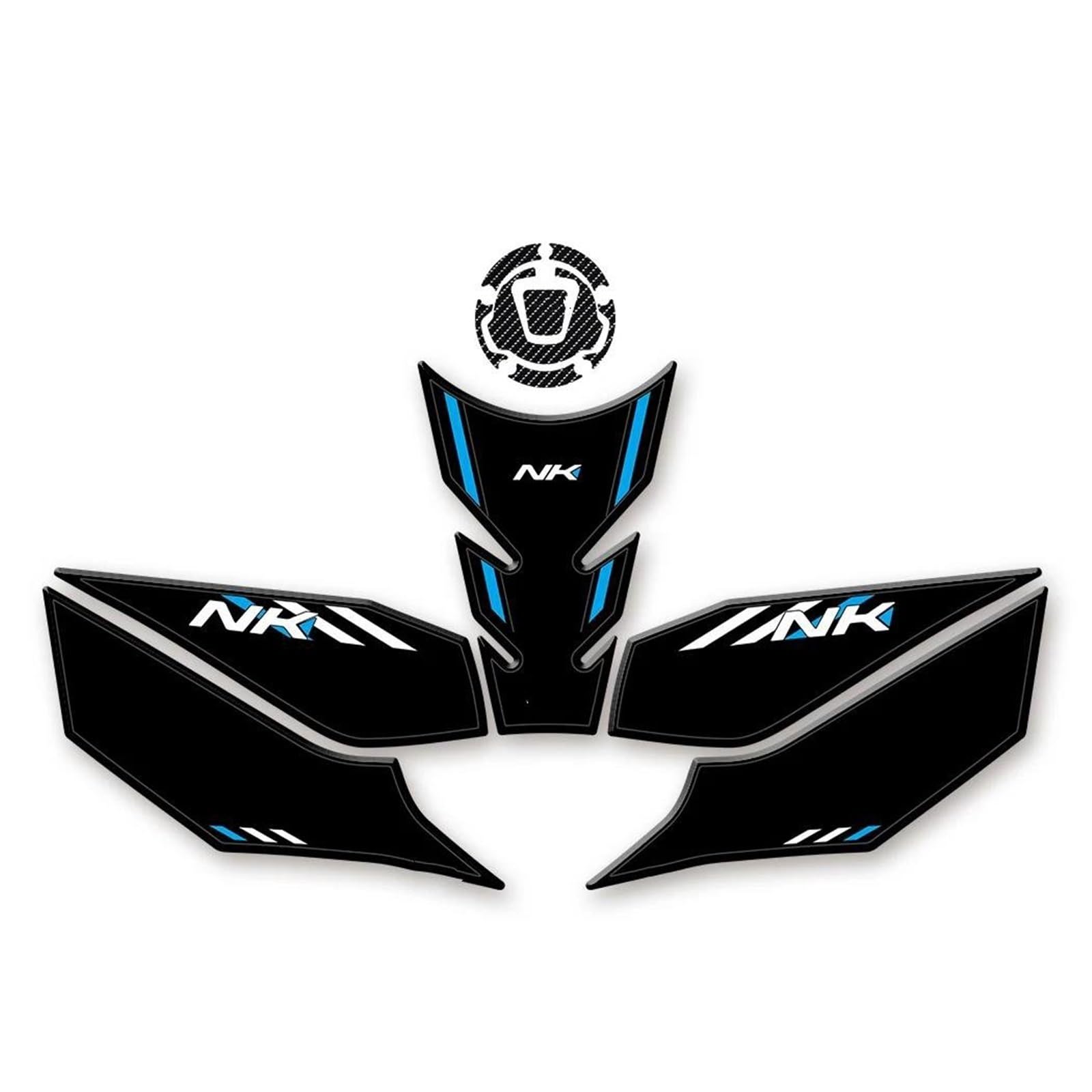Motorcycle Rubber Fuel Tank Decorative Protective Sticker Pad Decal Decoration Parts for CFMOTO 675NK 675 NK Tank Sticker(Color2)