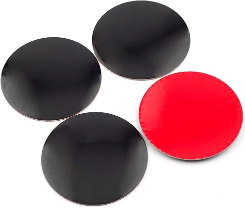 Miniatura 3 de RTRHINOTUNING 4 tapas centrales de rueda de 2.362 in, tapacubos de aluminio negro, superficie de arco negro puro brillante (2.36 pulgadas2.362 in)