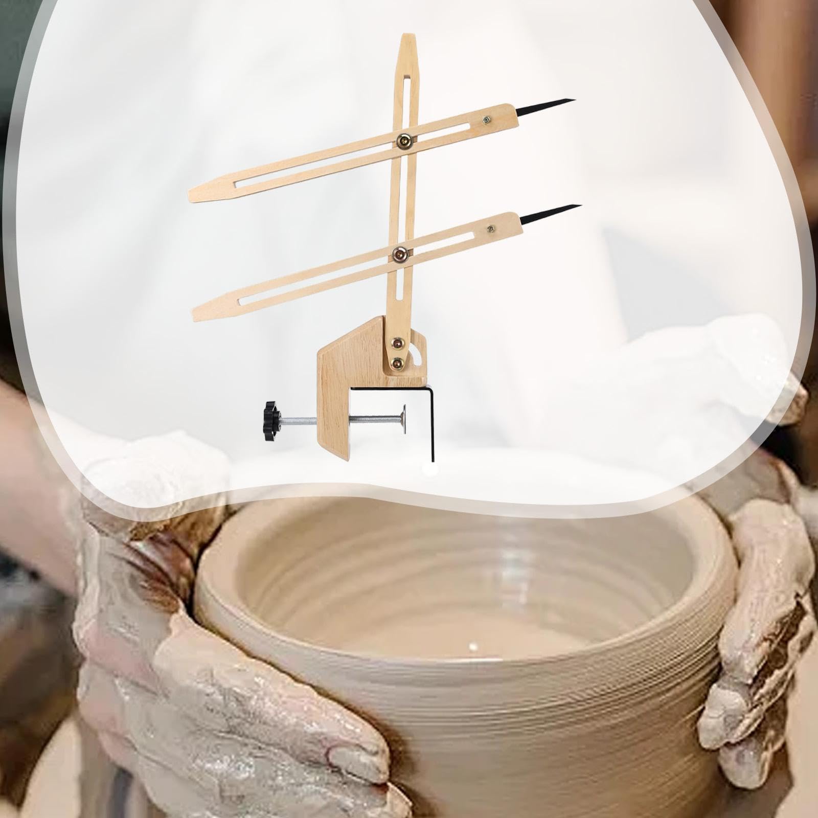 Pottery Throwing Gauge Holz Messlehre Modellierwerkzeug für Exaktes Arbeiten Und Kompakte Handhabung für Hobbytöpfer Und Haushalte