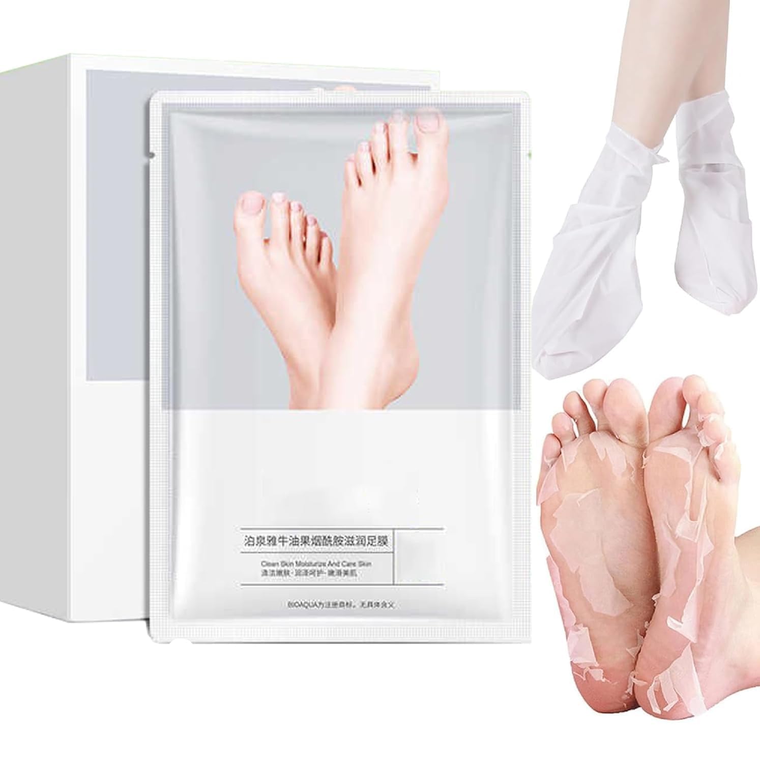 Foot Peel Mask for Women & Men | Peeling & Exfoliating Foot Mask for Dry Cracked Feet, Removes Dead Skin & Calluses, Hydrates & Smooths Cracked Heels (Pack of 1)