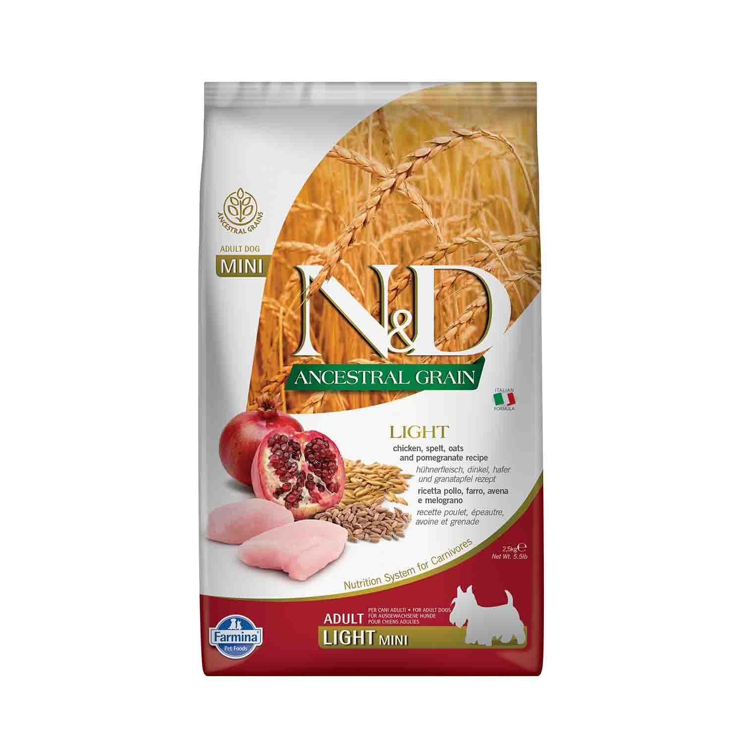 N&D Ancestral Lıght Tavuk, K.Buğ. Yul& Nar Mini, 2.5 Kg