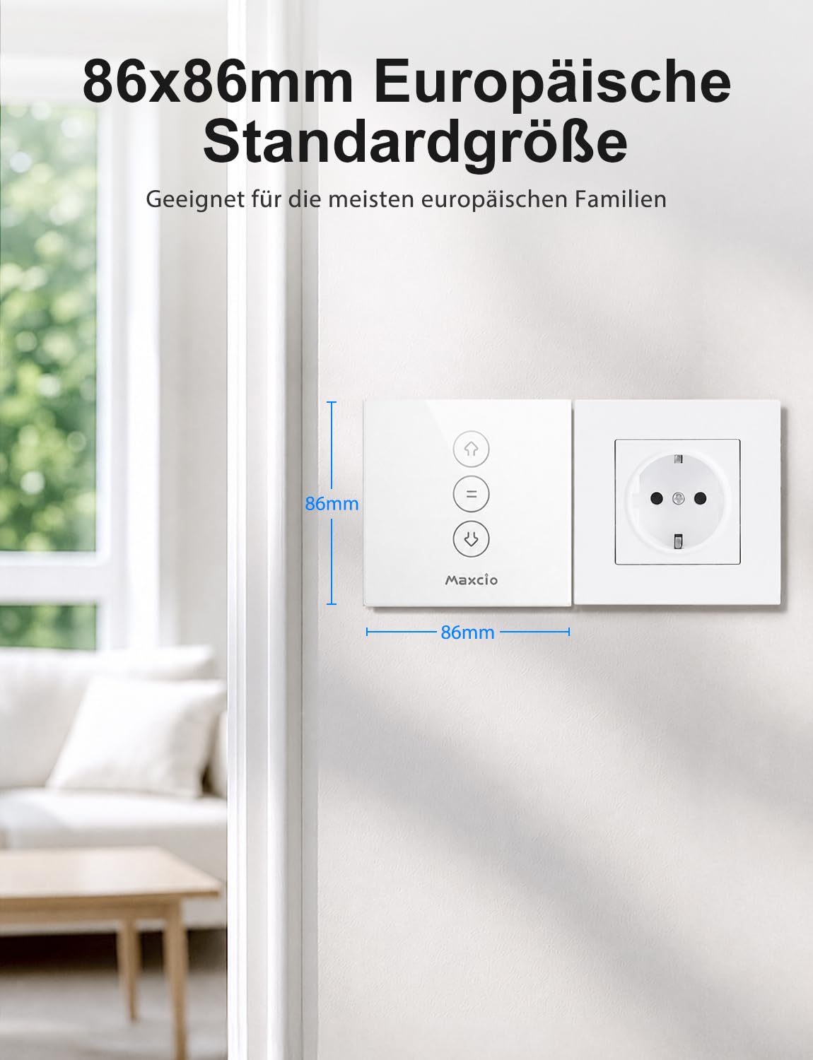 Maxcio WLAN Rolladenschalter für Smart Home mit Prozentfunktion