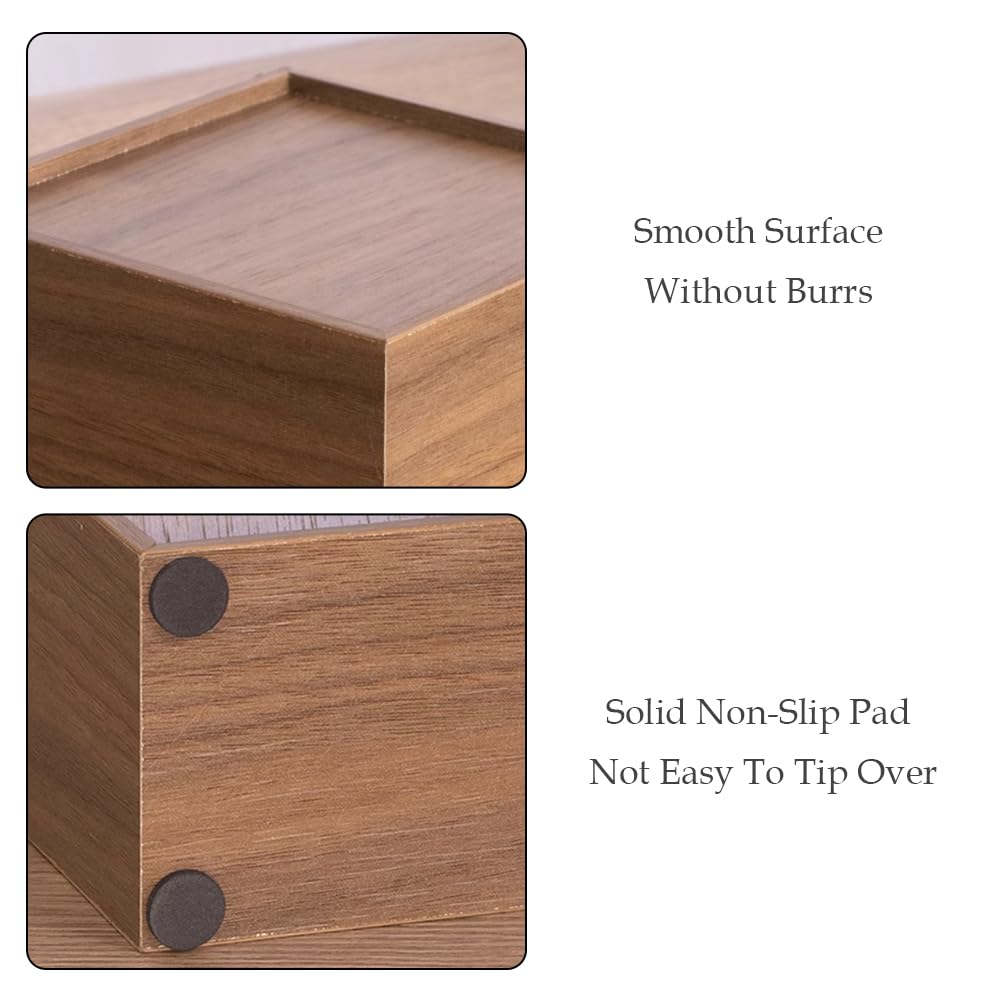 WAYUTO Organizer per rossetti in legno a 4 livelli, supporto per rossetto da scrivania, organizer per lucidalabbra, cosmetici e oli essenziali