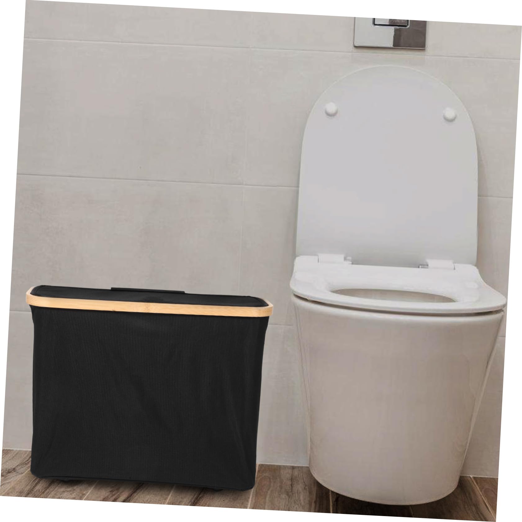 MAGICLULU Cesto para Papel Higiénico Cesta Decorativa Tapa Almacenamiento Organizador Baño