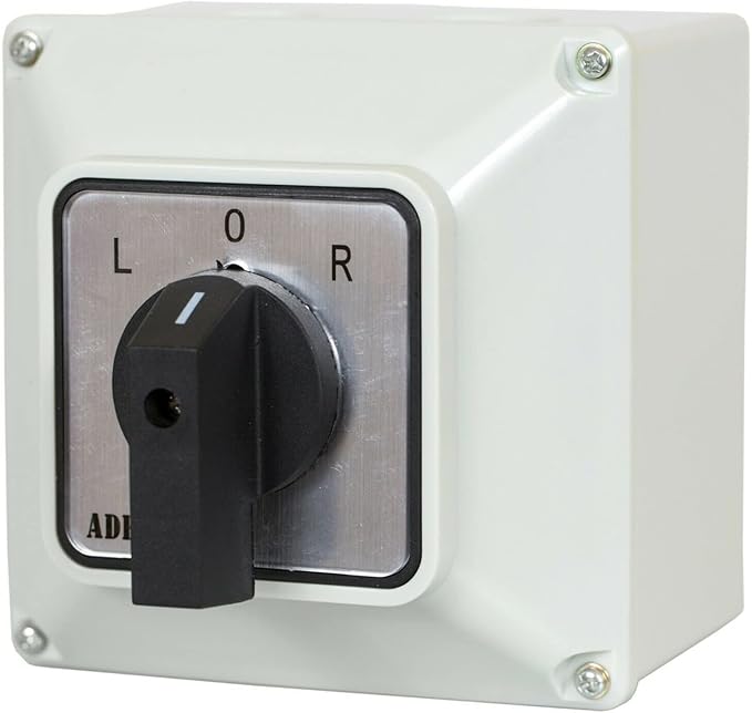 Hauptschalter 230v ADELID Universal-Nockenschalter 0-1 Drehschalter Wechselschalter 16A 230/400V 3 Phasen 2 Ip65 Nockenschalter Mit Gehäuse