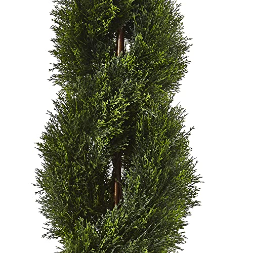image for Nearly Natural Double Pond Cypress 4 ft. H Spiral Topiary UV Resistant