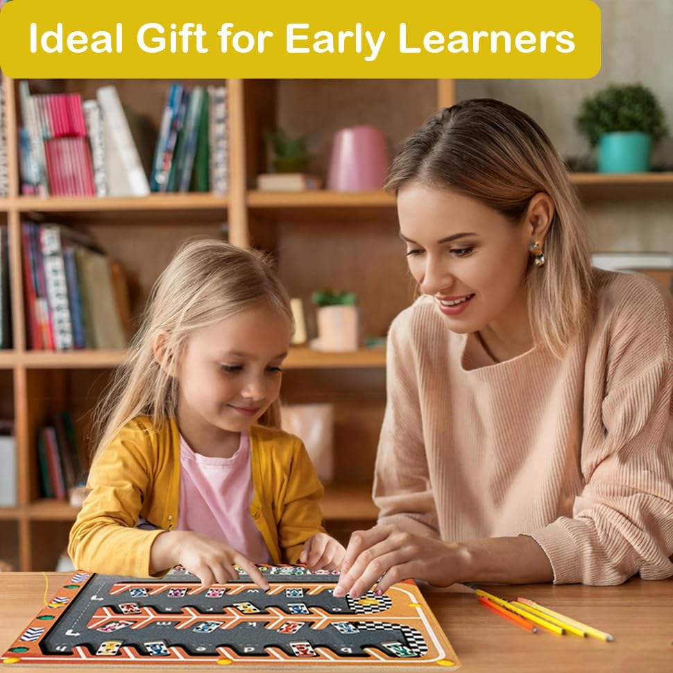 Miniatura 4 de Laberinto magnético del alfabeto, juguete Montessori para aprendizaje ABC, desarrollo motor fino y habilidades de resolución de problemas, edades 3,