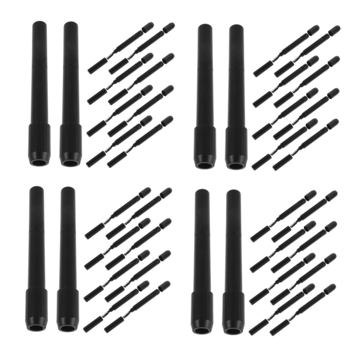 48 Stck. Teiliges Augenbrauenstift Verlängerer mit Dualkopf und Weichem Pinsel Universeller Halter für Präzises Formen Handliche Make-up Hilfe für Anfänger und Profis für Reisen