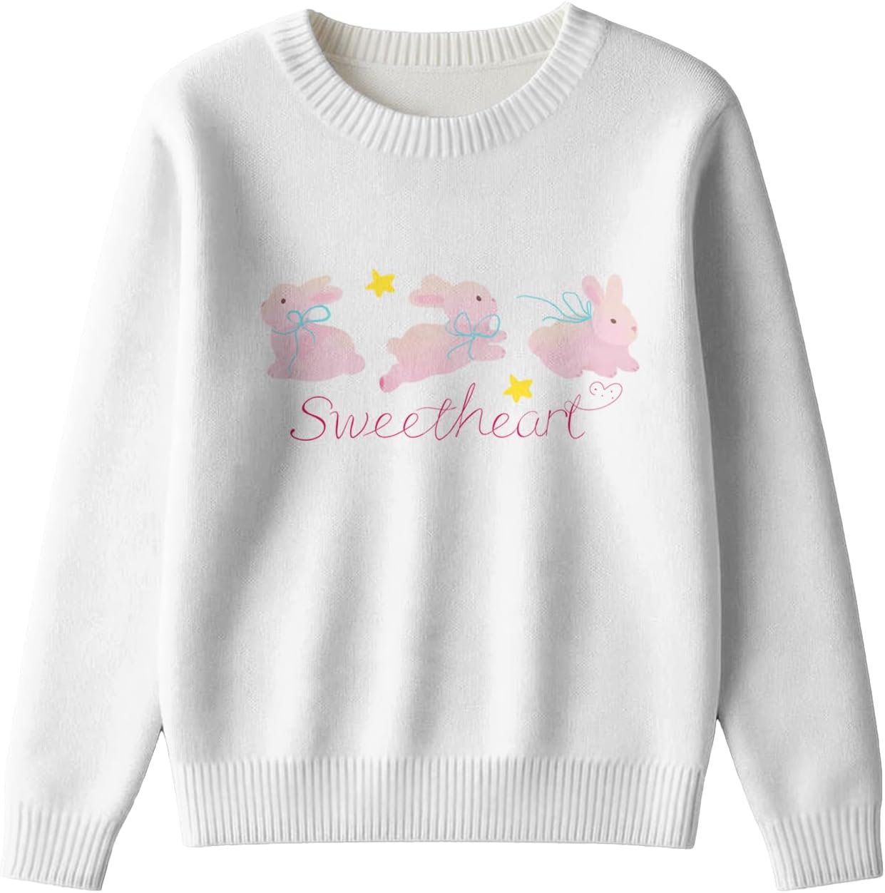 LIZALIG Womens Long Sleeve Print Pullover Sweater Round Neck Relaxed Fit Soft Comfortable Chic Fall Fashion Trendy - Image 4