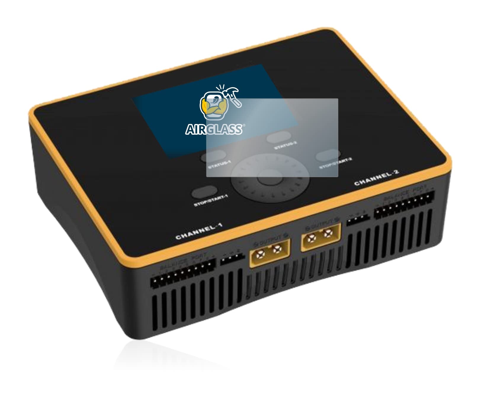 brotectGlass Screen Protector Film compatible with Junsi iCharger DX8 Duo - Glass-Foil 9H Protection [Scratch Resistant, High Clarity]