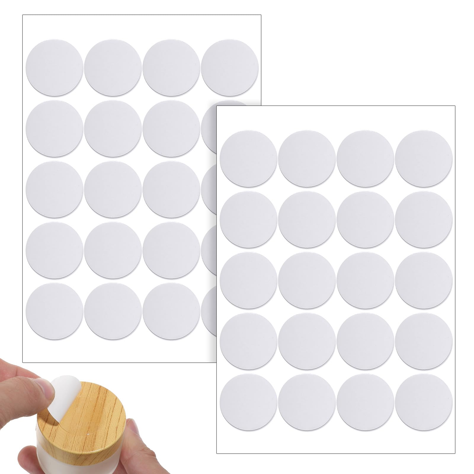 Xelsluthe 40 Pcs Adhesive Dots Double Sided Clear Sticky Dots Removable Round Double Sided Stickys Dot Waterproof Small Sticky Dot Heavy Duty for Festival Decoration Mirror Light DIY Use 30mm