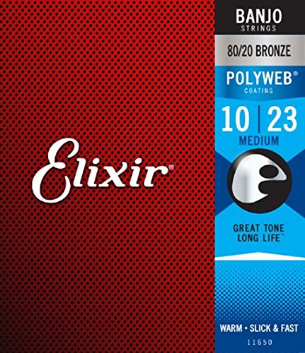 CUERDAS BANJO – Elixir (11650) Polyweb Medium (Juego Completo 5 Cuerdas) 010/012/016/023/010 - Les Beatles, Paul McCartney, John Lennon, RIngo Starr, George Harrison CUERDAS BANJO - Elixir (11650) Polyweb Medium (Juego Completo 5 Cuerdas) 010/012/016/023/010