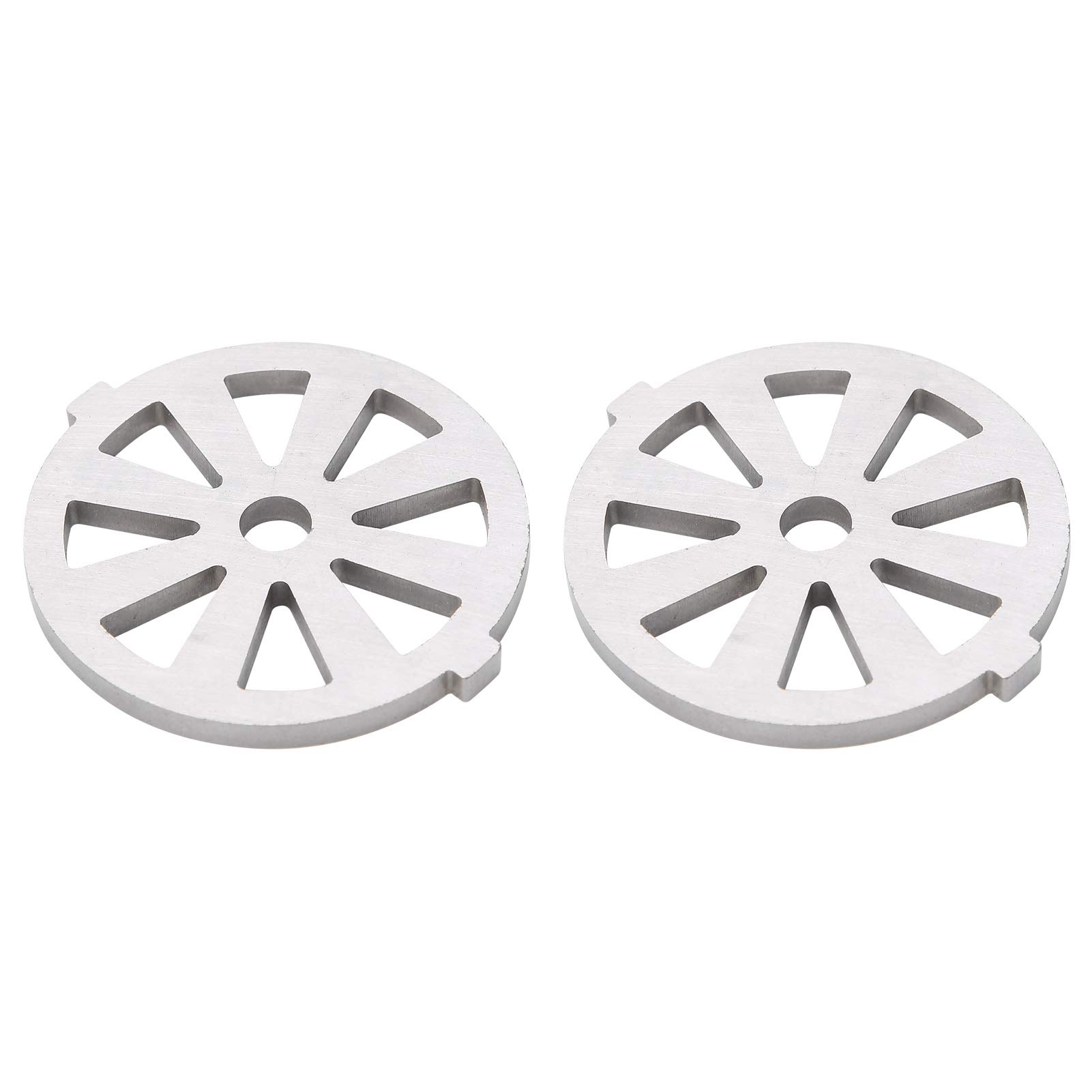 2pcs Stainless Steel Meat Grinder Plate Discs Blades, Plate Disc Blade for 5# Meat Grinder(A)