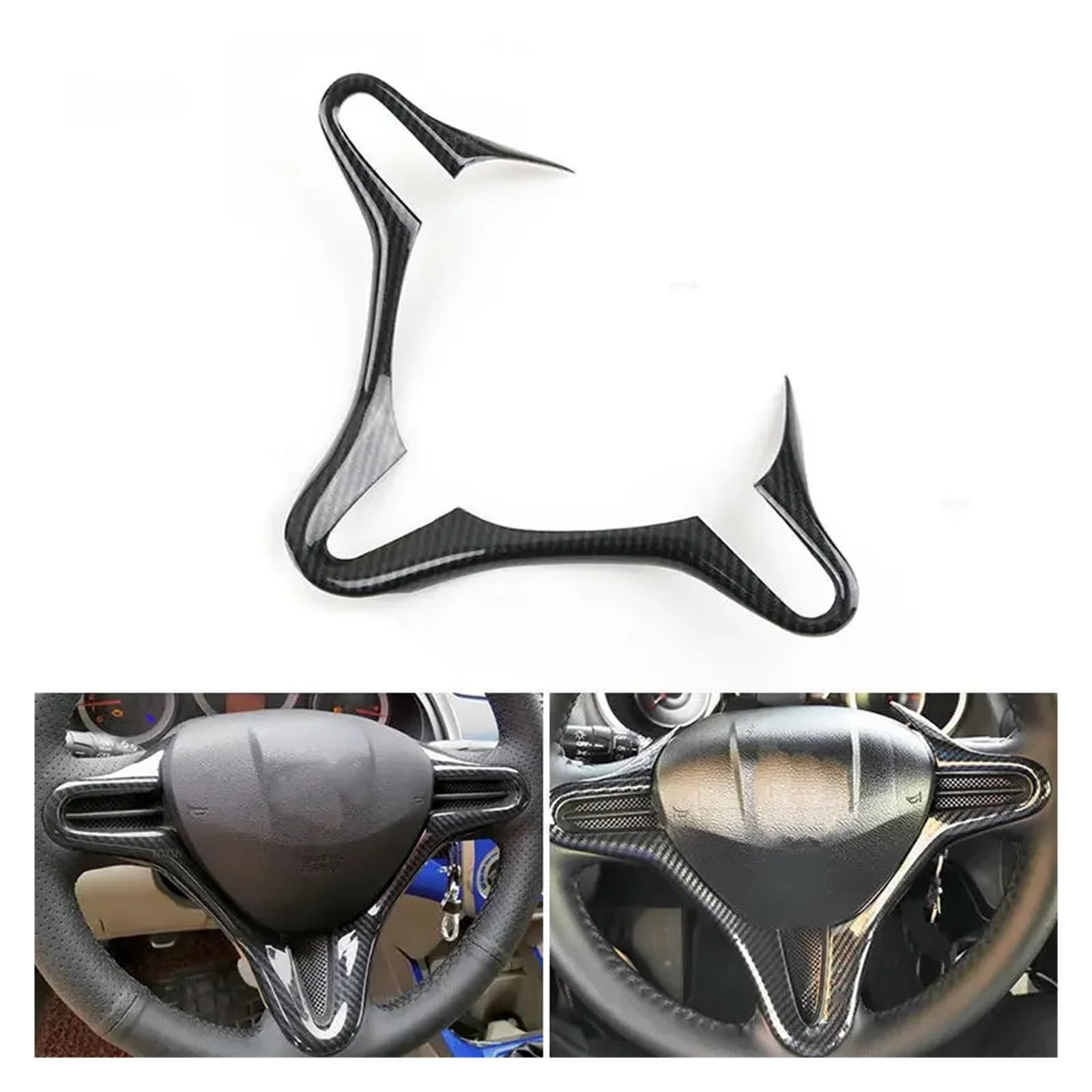 Car Trim Strips Für Civic 8. FD2 Für City Für FIT 2008-2011 Auto-Innenlenkradabdeckung ABS Carbon Style Trim Innenaufkleber Auto Aufkleber