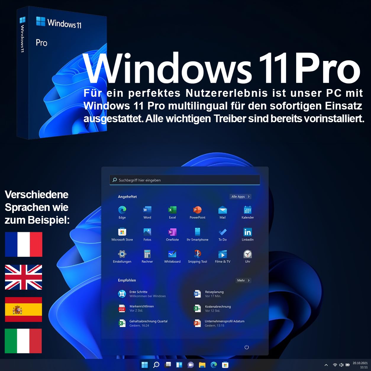 Ankermann ANK-IX A6 Mini PC AMD Ryzen 7 16GB RAM 1TB SSD MS Office 2024 | Kompakter Business & Home-Office PC, Windows 11 Pro, MS Office 2024 Professional Plus, WLAN 6 & Bluetooth