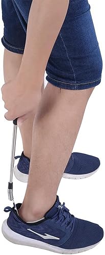 Miniatura 8 de Zapato telescópico 45 × 3 × 3 portátil telescópico extensible zapato cuerno de acero inoxidable plegable mango accesorios de zapatos