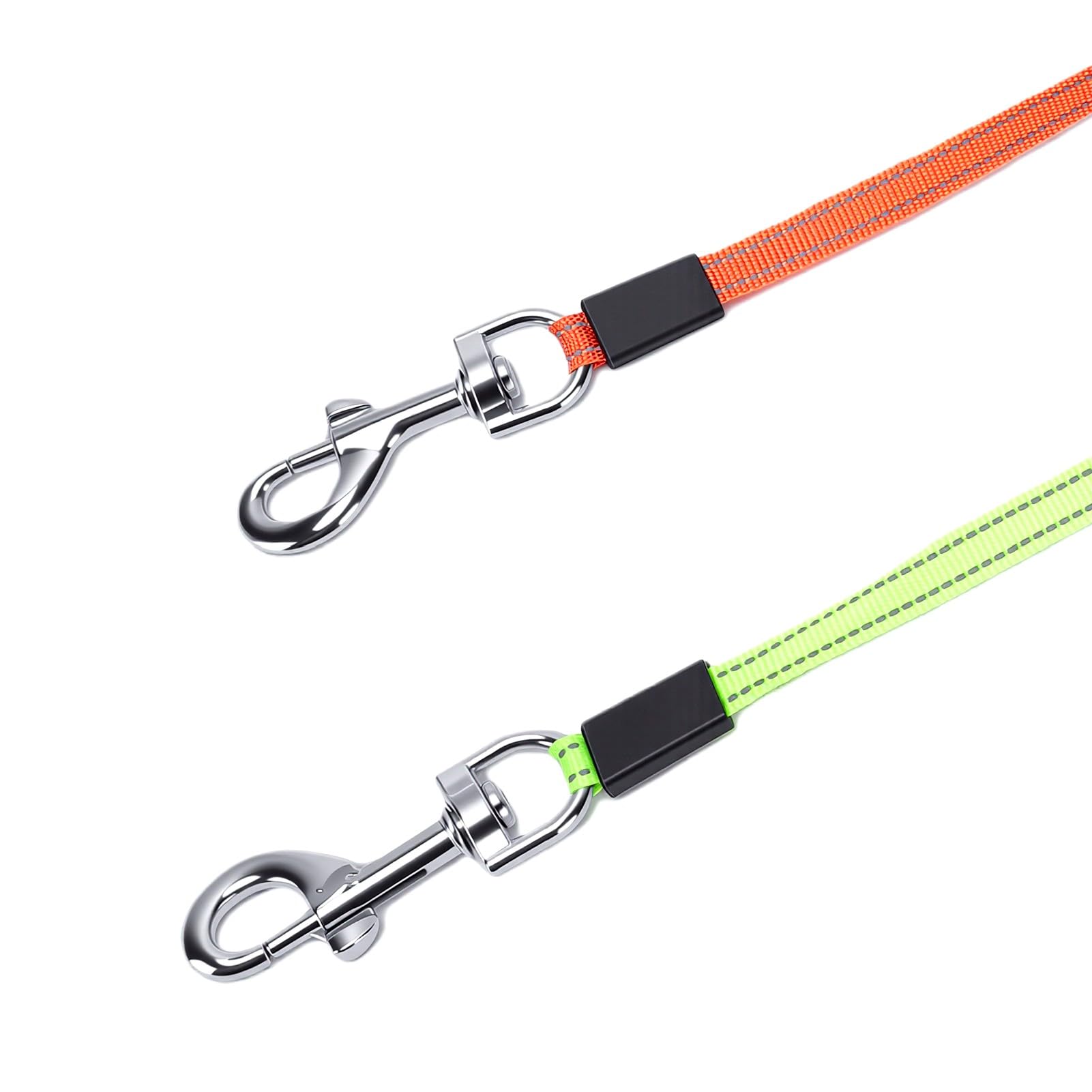 Generic Guinzaglio Doppio per Cani Antigroviglio a 360° con Luce LED e Supporto per Sacchetto dei Rifiuti Perfetto per le Passeggiate Serali per Cani Attivi (3 metri / 9,8 piedi)