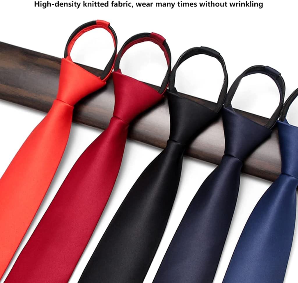 Herrenkrawatten Einfache Luxuskrawatte Handgemachte Polyester-Streifenkrawatte Klassische Freizeit-Business-Krawatte Herrenkrawatten(Black)