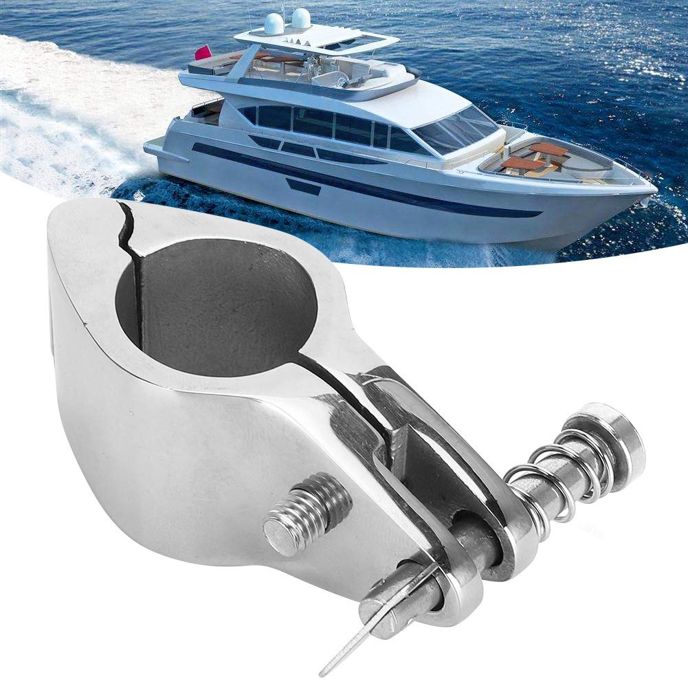 Qiilu 2 PZ Universal in Acciaio inossidabile per Barche con Cerniera Superiore Scorrevole per Ganasce Accessori Marini Raccordo Hardware Marino Ganascia per Barca Incernierata Per Barche, Yacht (25mm)