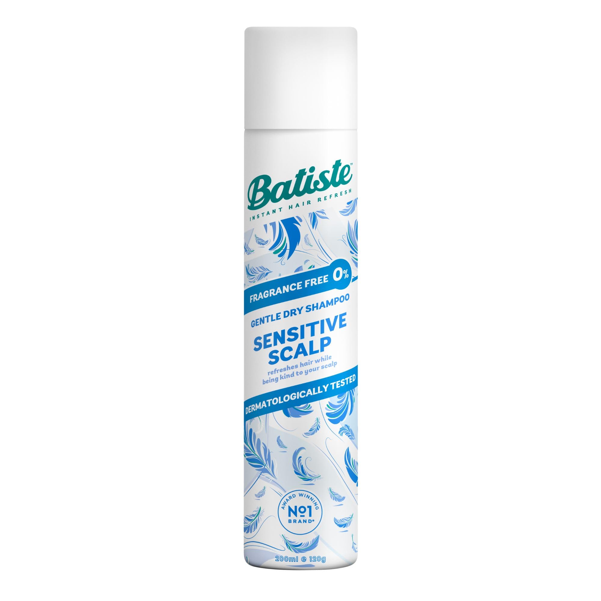 Batiste Sensitive Scalp Dry Shampoo, Fragrance Free, 200ml