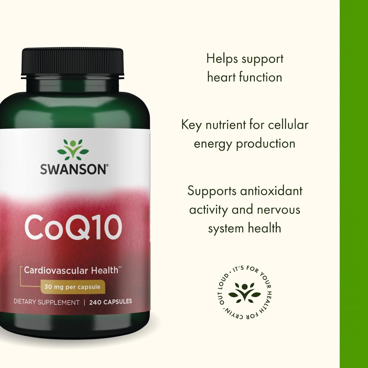 Swanson Coq10 30 Milligrams 240 Capsules