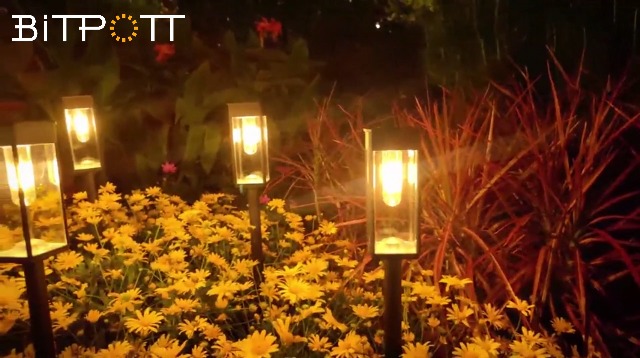 BITPOTT Bright Solar Pathway Lights Outdoor Waterproof IP65