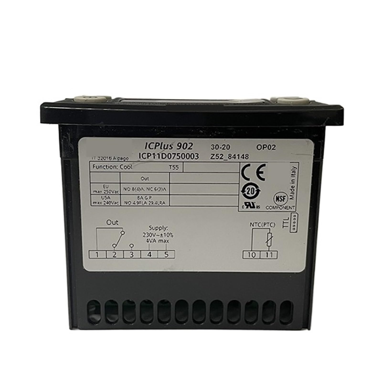 Elektroniczny termostat cyfrowy z pojedynczym wyjściem do chłodni, elektroniczne sterowanie oprzyrządowanie IC Plus 902 230 V (IC Plus 902 230v Pt100)
