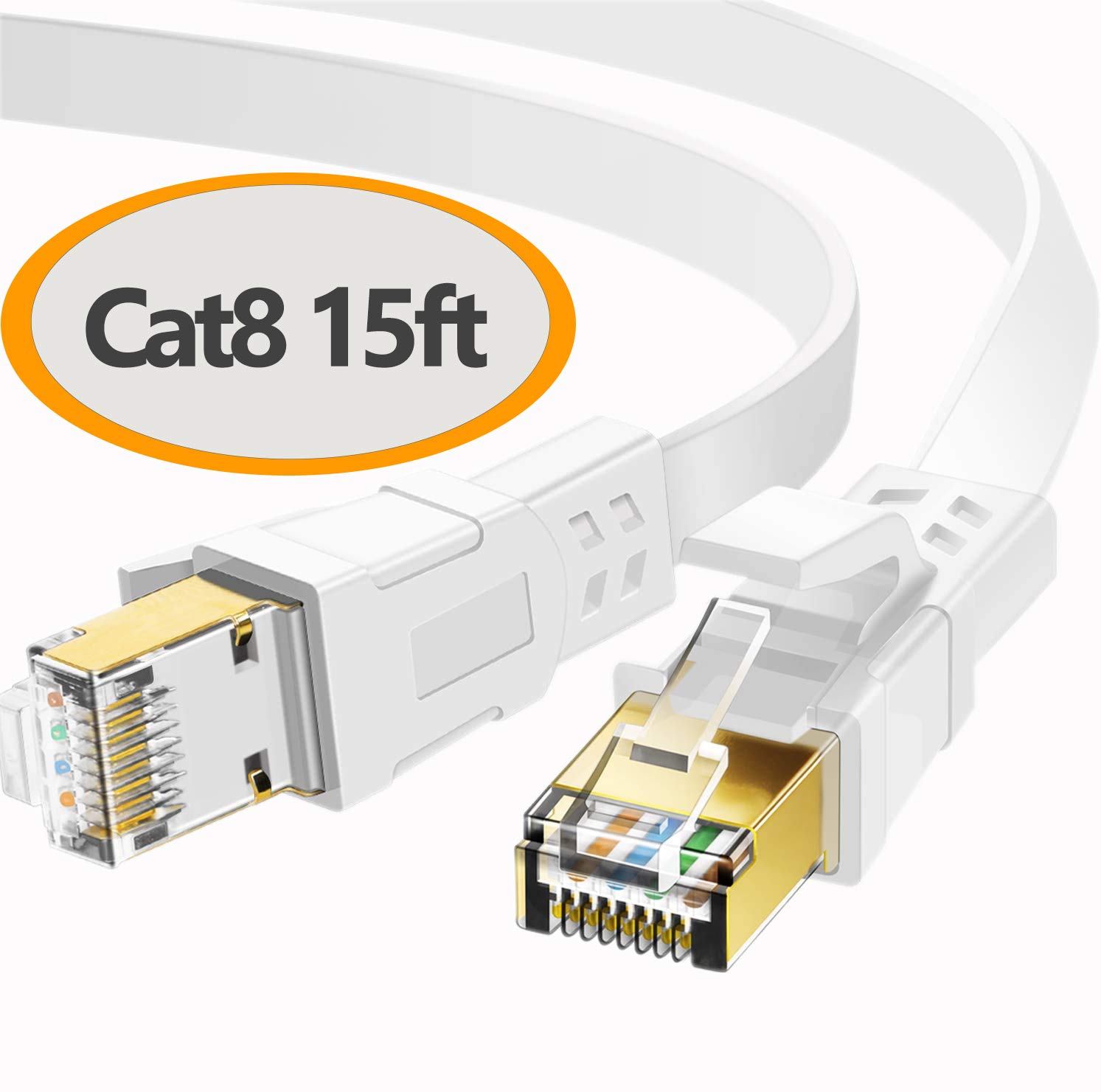 Jadaol (Cat6 20 ft + Cat8 15 ft) Cable Shielded