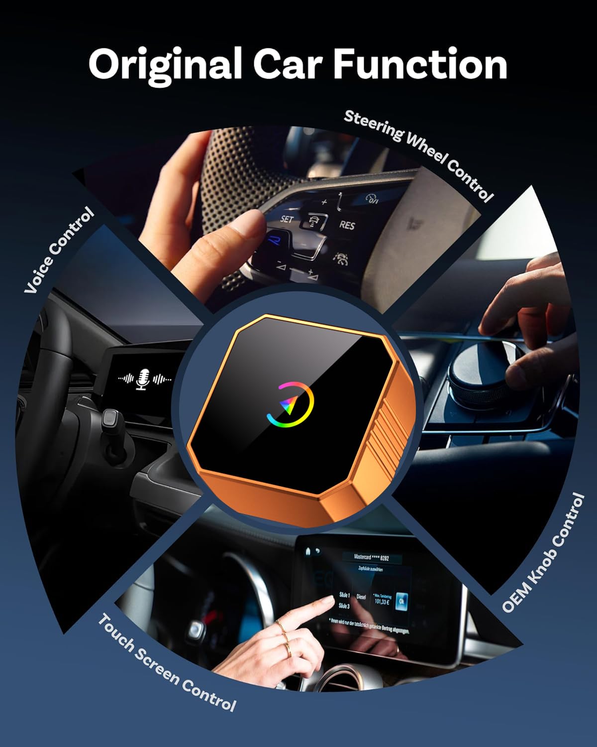 2026 Wireless CarPlay Adapter for iPhone ＆ Android Auto Mini Wired to Wireless Apple Car Play Adapter Plug & Play Compatible for iPhone iOS 10+ Android 11+ with After 2016 Cars — view 5
