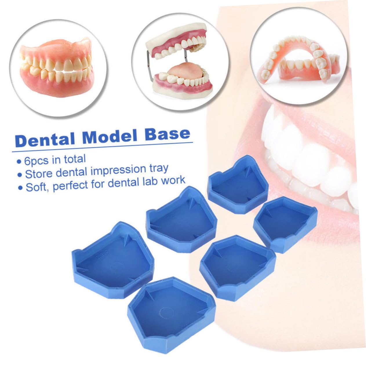 Cabilock 5 Set Base Per Dentali Regolabili Per Laboratori Odontoiatrici Facili Da Usare E Separare Design Per Maggiore 6 Pezzi*5