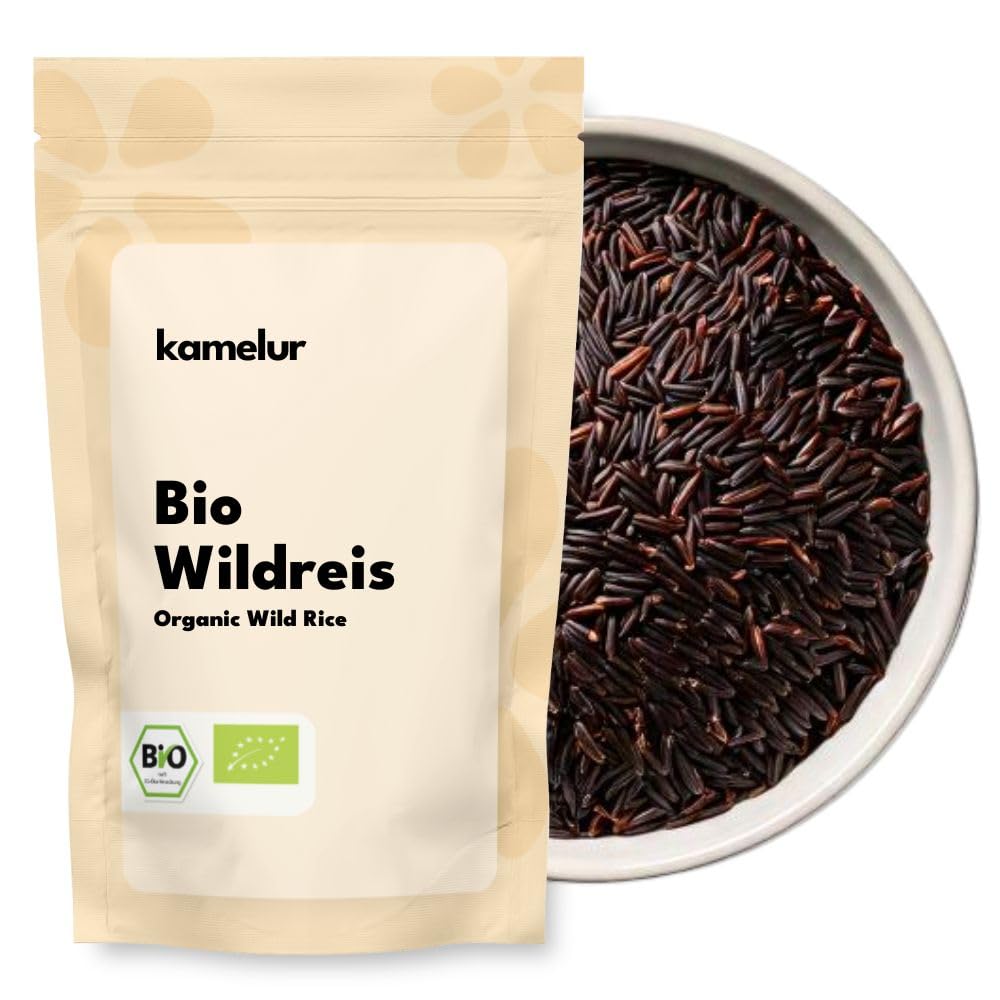 Kamelur Bio Wildreis (5kg) – schwarzer, unbehandelter Wildreis aus kontrolliert biologischem Anbau