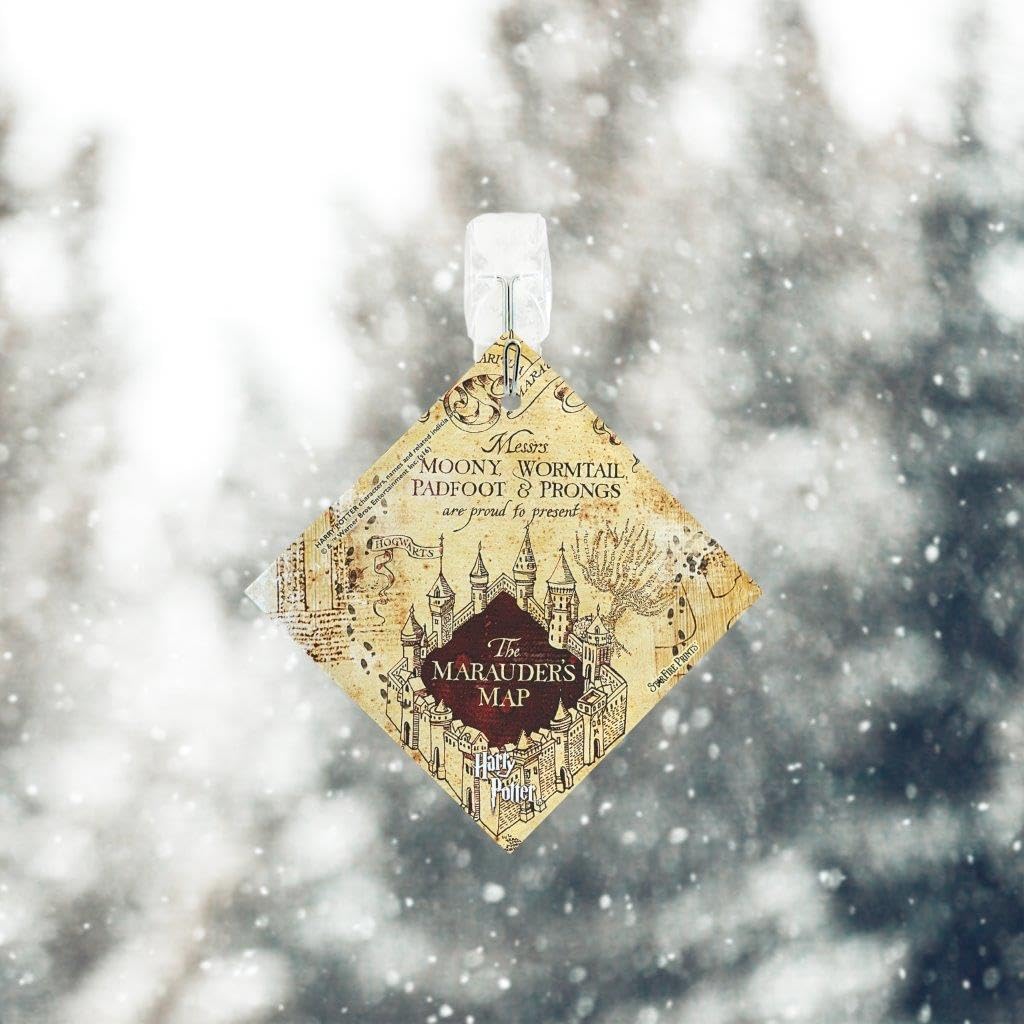 Harry Potter Marauder's Map I Solemnly Swear 3.5 in Starfire Glass Art image 2