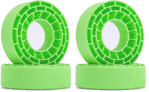 INJORA Silicone Rubber Inserts for 62-64mm*24mm 1.0" Tires(Large Green)
