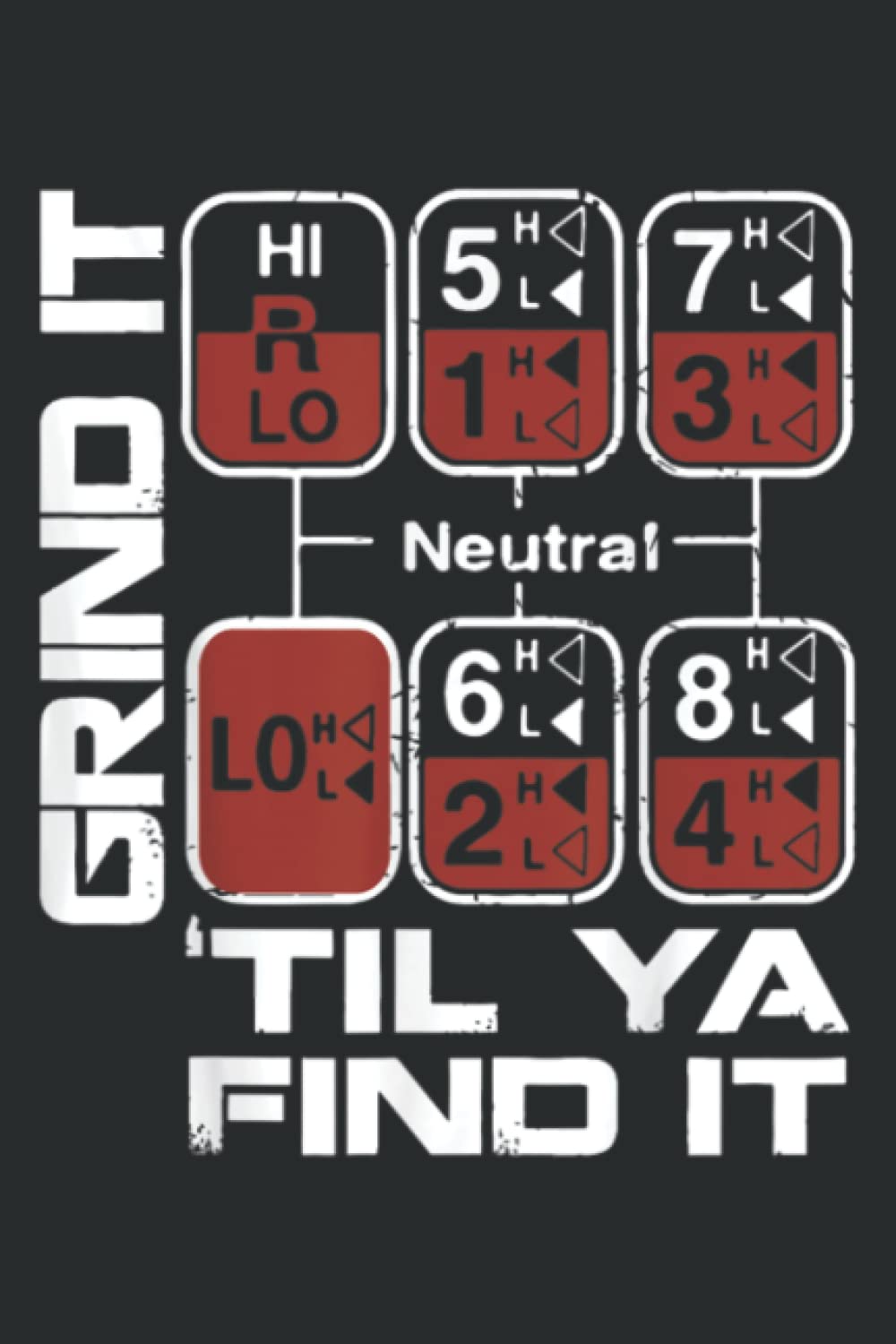 Grind Gear Shift Pattern Trucker Truck Driver: Papercode Lined Journal Notebook - 6 x 9 Inch, 110 Page Notebooks for Work, Writing, Note Taking, ... Cover College Ruled Journal for Men and Women