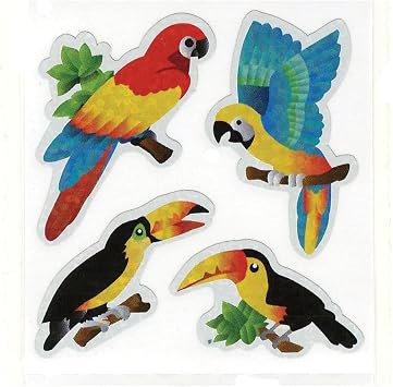 Sandylion Classpak Stickers-Parrots Toucans