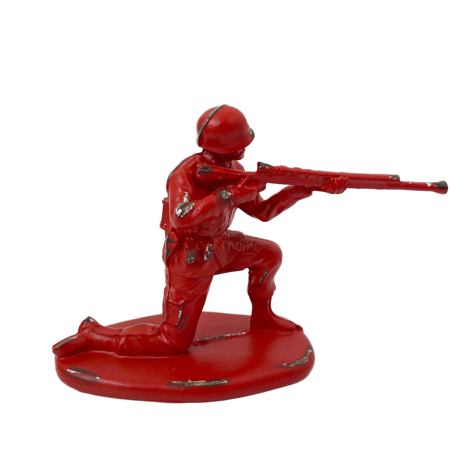 Darthome Ltd Resin Toy Military Solider Statue Figurine Decorative Ornaments Collectables (Red Small)