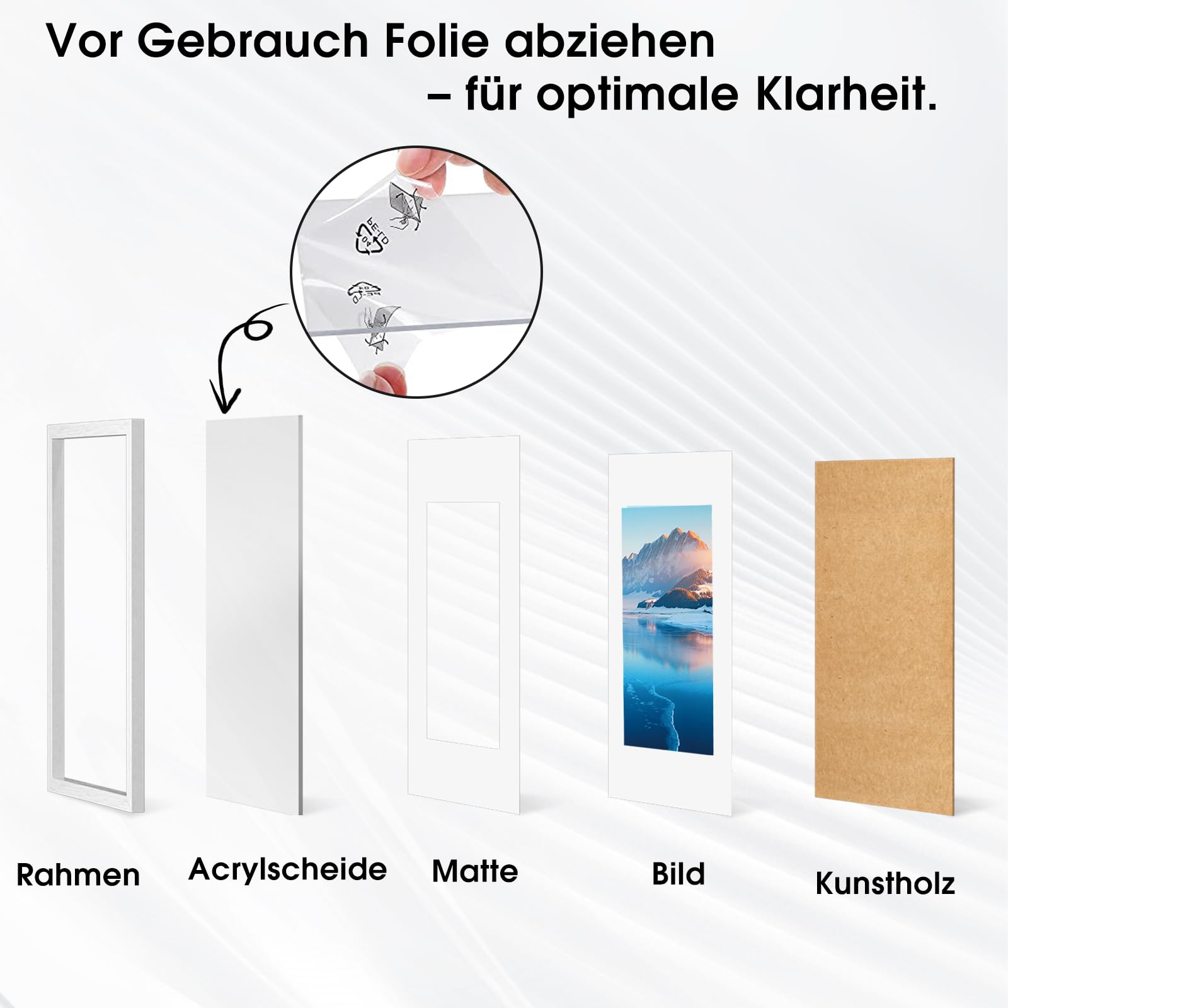 Bilderrahmen 50x70 3er set, 50x70cm Weiß Holz Rahmen, 19.68x27.56 Inch Bilderrahmen, Wandmontierter 50X70, Fotorahmen für 50 x 70 Druck, Schlafzimmer und Wohnzimmer Dekoration