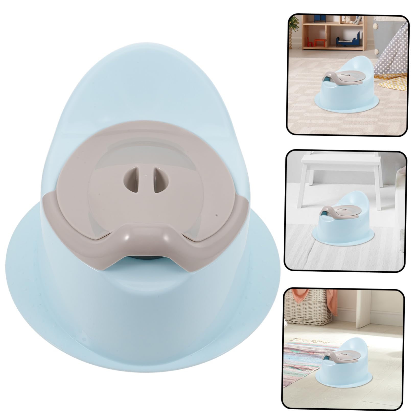 Toyvian Inodoro de Entrenamiento para Niños Pequeños Portátil de Plástico Estable y Cómodo para Viajes y Uso en Casa, Asiento Ligero y Antideslizante