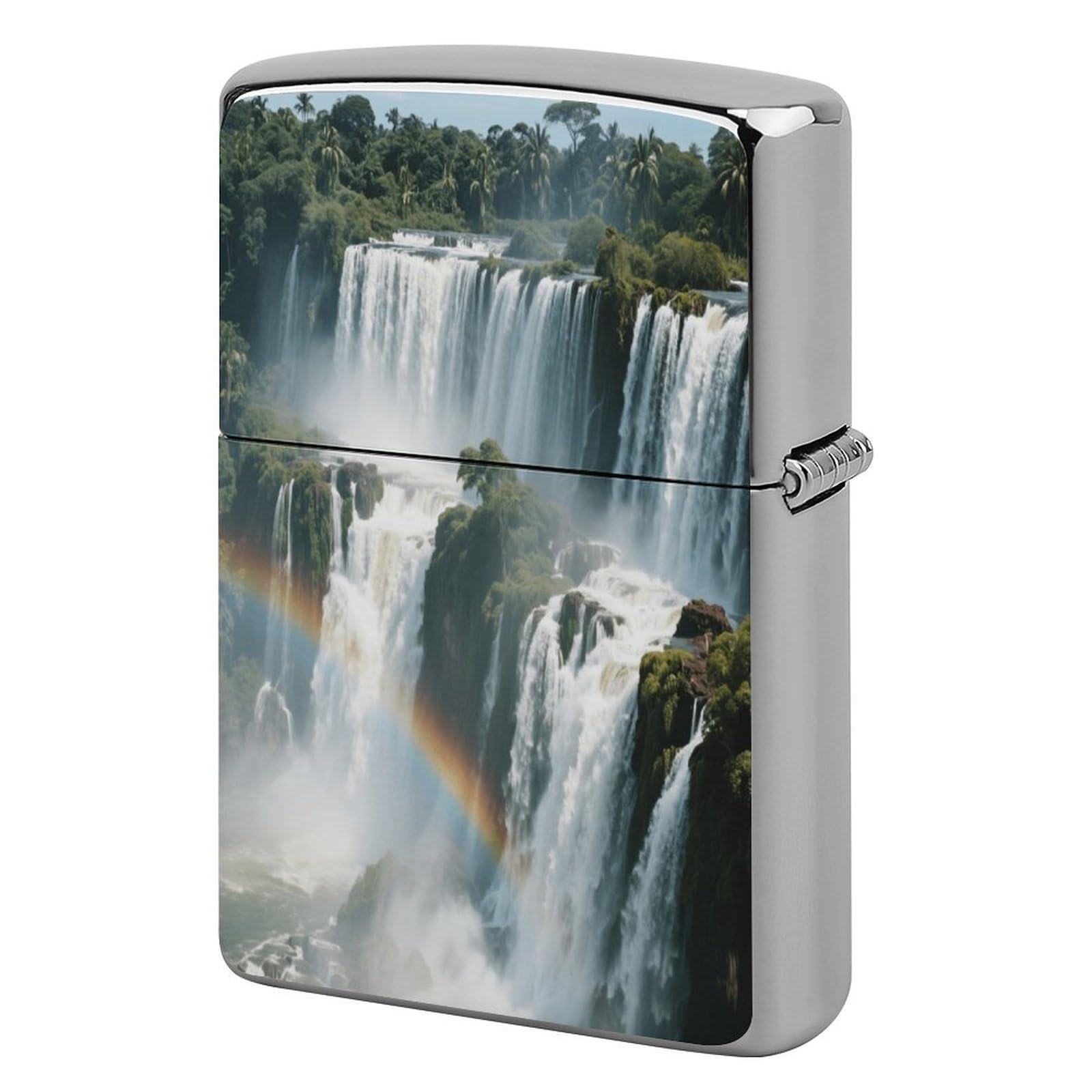 Fekiloot Style Iguazu Falls Lighter Case Cover Metal Lighter Case
