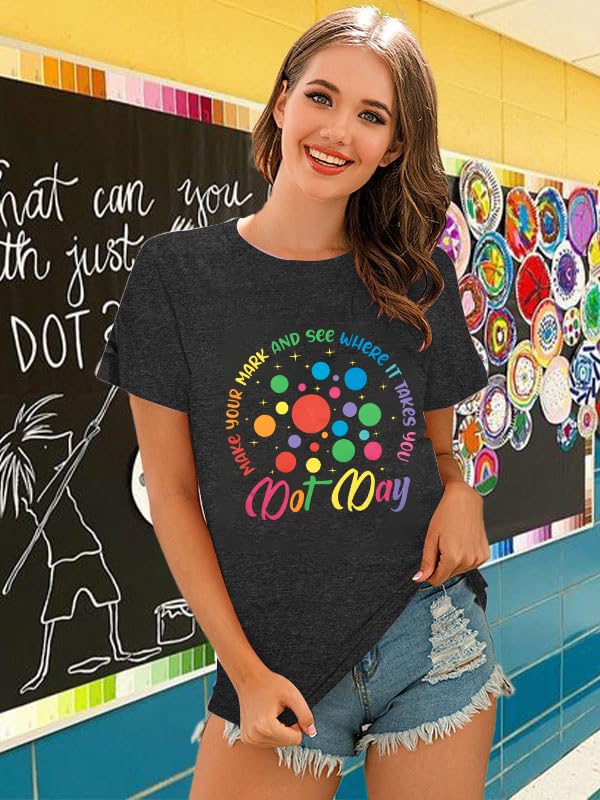 International Dot Day Shirt Family Outfits Funny Make Your Mark Graphic Boy Girl Shirts Colorful Dot Day Short Sleeve Tops3